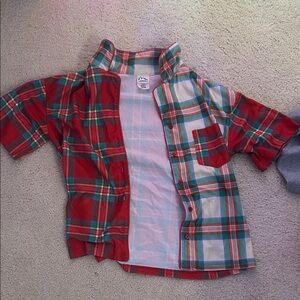 Red Plaid Kids Shirt